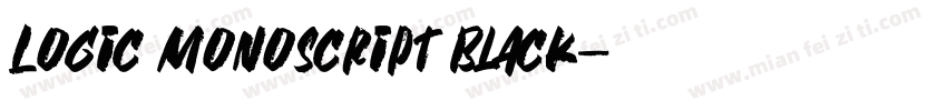 Logic Monoscript Black字体转换